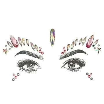 SHINEYES 6 Pcs Face Gems for Halloween and Parties