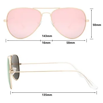 livho Polarized Aviator Sunglasses - UV 400 Protection