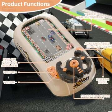 Racing Adventure Car Steering Wheel Toy,Car Racing Adventure Toy with Steering Wheel, Driving Simula...