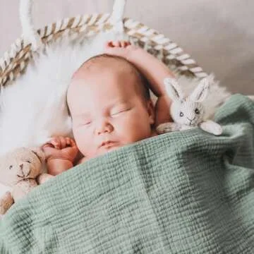 GLLQUEN BABY Muslin Swaddle Blankets for Boys and Girls, 4-Pack Baby Blankets for Girl Boy, Newborn ...