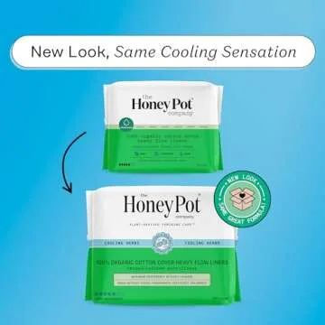 The Honey Pot Company - Herbal Panty Liners for Women - Heavy Flow w/Wings - Infused w/Essential Oil...