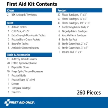 First Aid Only OSHA-Compliant Emergency Kit 260 Pieces