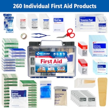 First Aid Only OSHA-Compliant Emergency Kit 260 Pieces