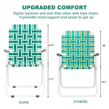 VINGLI Set of 2 Folding Chairs for Outdoor Comfort and Style