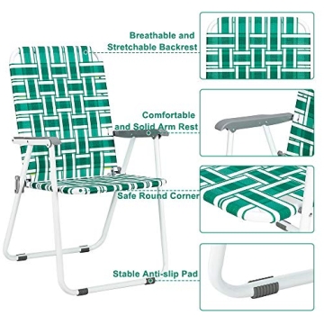 VINGLI Set of 2 Folding Chairs for Outdoor Comfort and Style