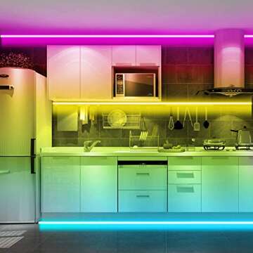 LED Strip Lights with Music Sync for Home & Parties