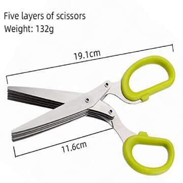 Multi-Layers Kitchen Herb Scissors for Effortless Cooking