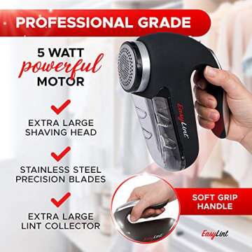 EasyLint Professional Fabric Shaver Lint Remover - Electric & Versatile