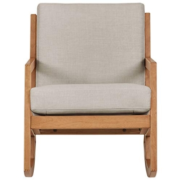 Stone & Beam Modern Hardwood Rocking Chair in Light Grey