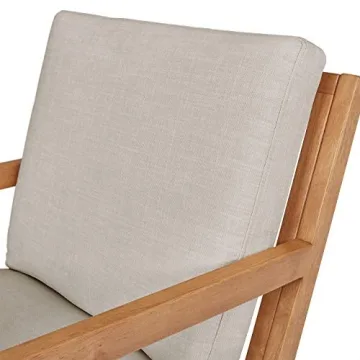 Stone & Beam Modern Hardwood Rocking Chair in Light Grey
