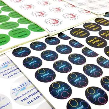 30-1000 Custom Stickers Personalized Labels, Customized Stickers with Any Image Logo and Text. Custo...