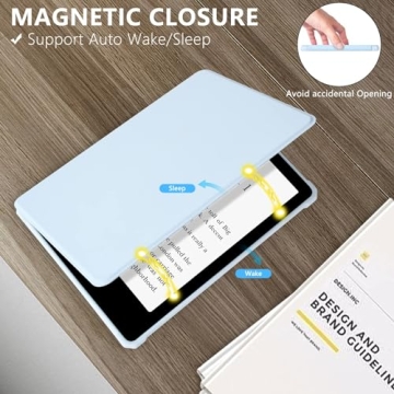 COO Case for 6.8" Kindle Paperwhite (11th Generation 2021 Release), PU Leather Slim Smart Cover for Kindle Paperwhite & Kindle Paperwhite Signature Edition with Auto Sleep/Wake (Blue)