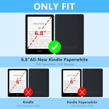 COO Case for 6.8" Kindle Paperwhite (11th Generation 2021 Release), PU Leather Slim Smart Cover for Kindle Paperwhite & Kindle Paperwhite Signature Edition with Auto Sleep/Wake (Blue)