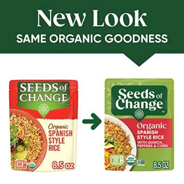 SEEDS OF CHANGE Organic Spanish Style Rice - Flavorful & Quick 90 Seconds Ready Meal
