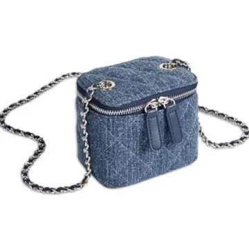 Mini Denim Crossbody Bag for Women Stylish Vintage Handbag