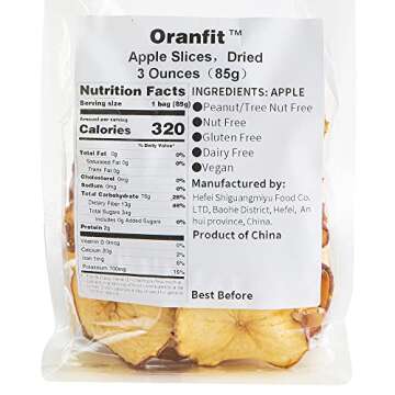 Oranfit Dried Apple Slices, Natural Dried Apple Slices, Crafts Cake Decoration Cocktail Garnish Tabl...