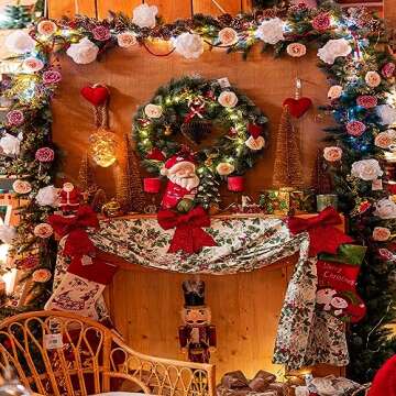 18-20inch Large Natural Grapevine Wreath Rings Rattan Vine Branch Wreath Hoop for DIY Craft Wreath Christmas Easter Holiday Decoration Seasonal Decors (1pcs 50cm/18-20inch)