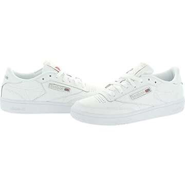 Reebok womens Club C 85,White/Light Grey,7