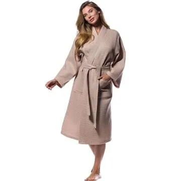 Turquaz Robes For Women Lightweight Unisex Waffle Kimono Bathrobe Mothers day Gifts