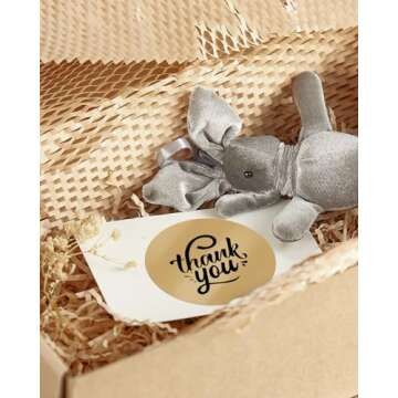 MUNBYN 3 Inch Brown Round Thermal Labels, Multi-Purpose Circle Thermal Stickers for Small Business, 500 Labels/1 Roll