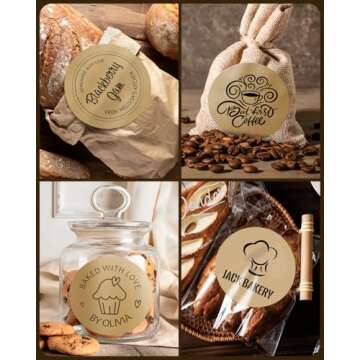 MUNBYN 3 Inch Brown Round Thermal Labels, Multi-Purpose Circle Thermal Stickers for Small Business, 500 Labels/1 Roll