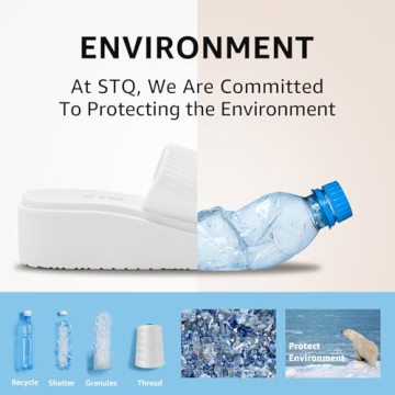 STQ Platform Sandals for Women - Memory Foam Comfort and Style