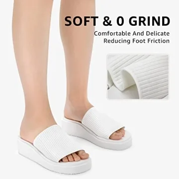 STQ Platform Sandals for Women - Memory Foam Comfort and Style