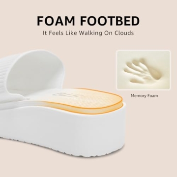 STQ Platform Sandals for Women - Memory Foam Comfort and Style