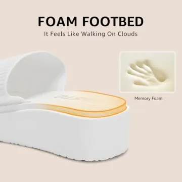 STQ Platform Sandals for Women - Memory Foam Comfort and Style