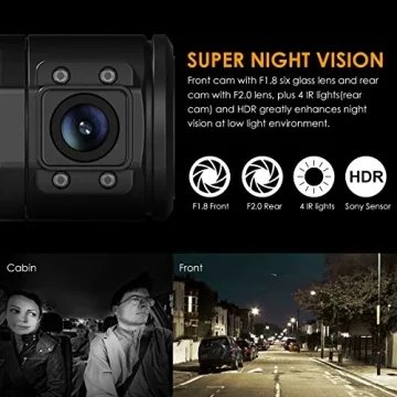 Vantrue N2 Pro Dual Dash Cam with Night Vision Technology