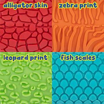 READY 2 LEARN Paint and Clay Animal Rockers - Set of 4 - Ages 2+ - Easy to Grip Arts and Crafts Stam...