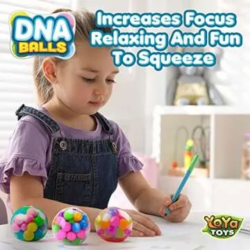 YoYa Toys DNA Balls - Colorful Fidget Stress Balls for All Ages