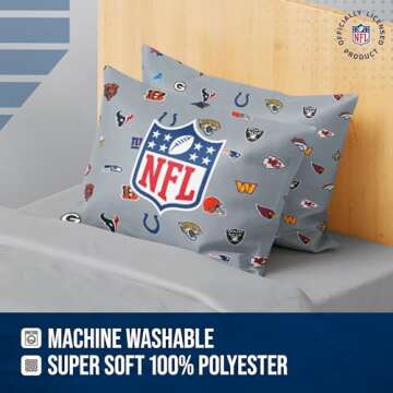 FOCO NFL Team Logo Pillowcase 2 Pack - Official Bedding