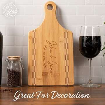 Personalized Wedding Gifts for Couples - Personalized Cutting Board - Custom Bamboo Cutting Board - Engraved Cutting Board - Customizable Housewarming Gifts - 3 Sizes/Designs To Choose From