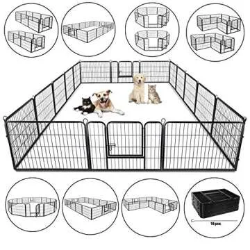 ZENY 16 Panel Heavy Duty Dog Playpen for Small Pets
