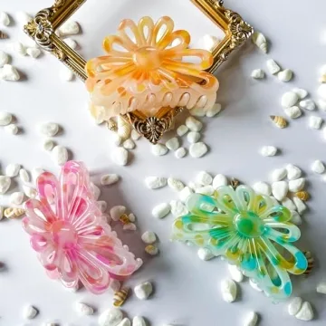 GQLV Beautiful Flower Claw Clips for All Hair Types