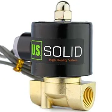 U.S. Solid 3/8" Electric Solenoid Valve 12-VDC, VITON Gasket, Air, Gas, Fuel Normally Closed