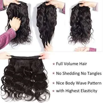 YAREESONG Body Wave Bundles Human Hair Bundles 22 24 26 inch 100% Unprocessed Bundles Human Hair Weft 10A Brazilian Virgin Hair Weave Bundles Human Hair