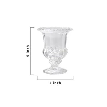 Elegant Large Glass Urn for Weddings and Events Centerpieces