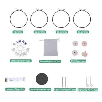 Holamulta Ergonomic Triangular Interchangeable Circular Knitting Needles Set - Ideal for Arthritis & Big Hands (Multi-Colored)