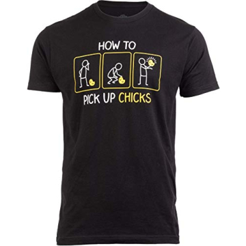 Ann Arbor T-shirt Co. How to Pick up Chicks | Funny Sarcastic Sarcasm Joke Tee for Man Woman T-Shirt...
