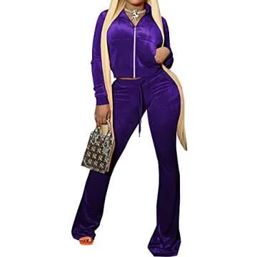 Stylish BZSFW Women's Velvet Tracksuit Set for Every Occasion
