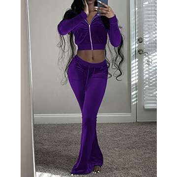 Stylish BZSFW Women's Velvet Tracksuit Set for Every Occasion