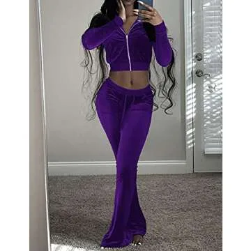 Stylish BZSFW Women's Velvet Tracksuit Set for Every Occasion