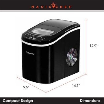 Magic Chef Portable Ice Maker - 27 lbs Capacity