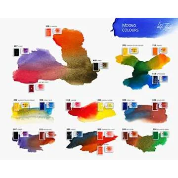 White Nights Extra Fine Artists Grade Watercolors Set 24 Full Pans 2,5ml, Cardboard Box by Nevskaya Palitra