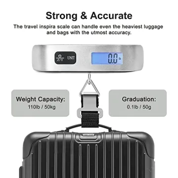 Travel Inspira Luggage Scale: 110lbs Capacity, Portable