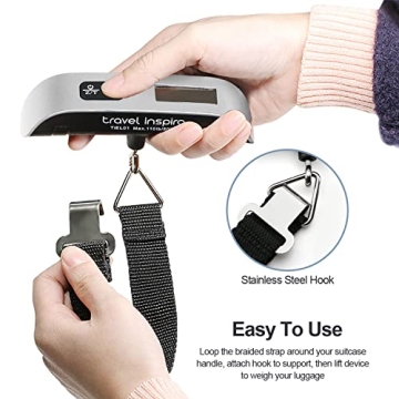 Travel Inspira Luggage Scale: 110lbs Capacity, Portable