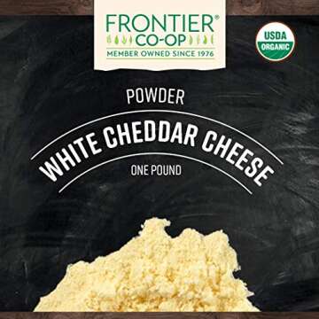 Frontier Co-op White Cheddar Cheese Powder, 1lb Bulk Bag, Organic Powdered Cheese - Perfect for Popc...