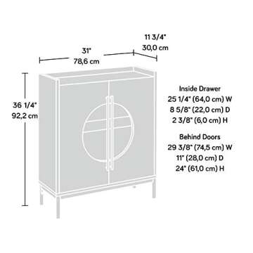 Sauder Vista Key Accent Storage Cabinet/Pantry cabinets, Blaze Acacia Finish